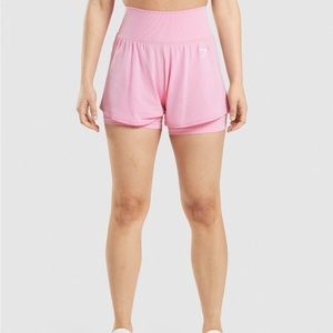 Pink Gymshark Vital seamless 2.0 2-in-1 shorts brand new !